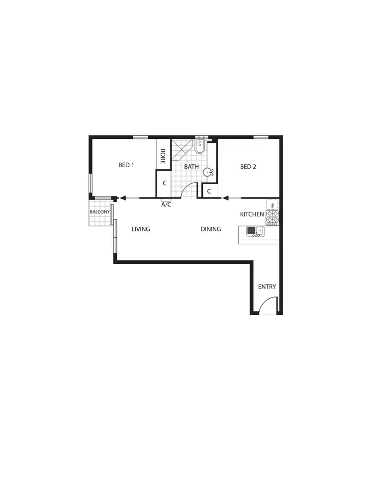 Floorplan of Homely apartment listing, 716/118 Franklin Street, Melbourne VIC 3000