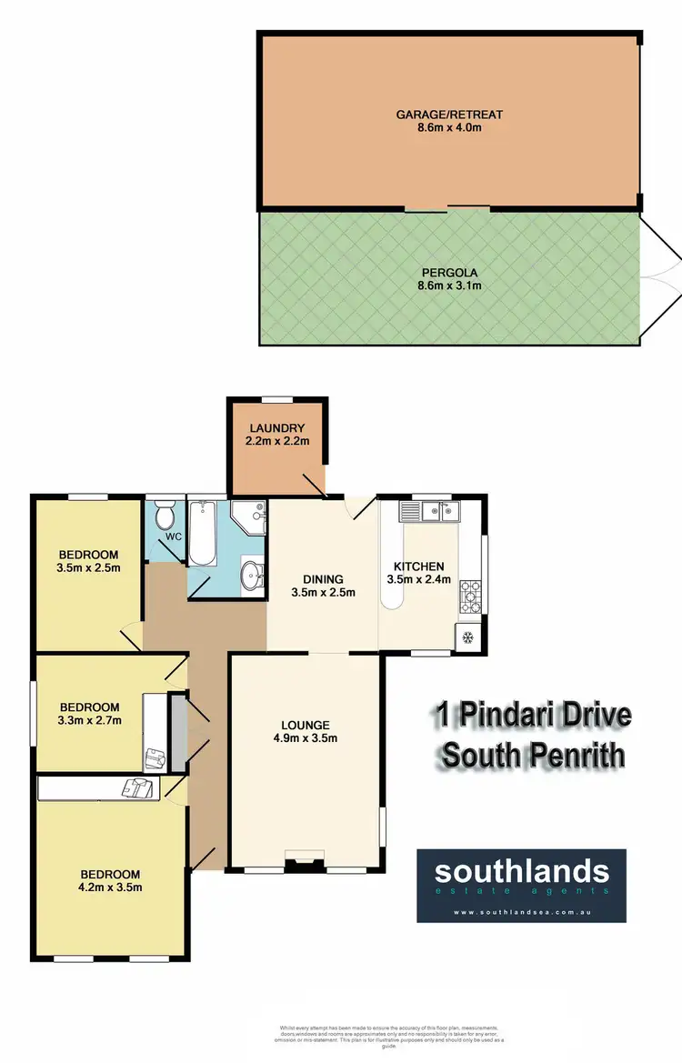 Floorplan of Homely house listing, 1 Pindari Drive, South Penrith NSW 2750