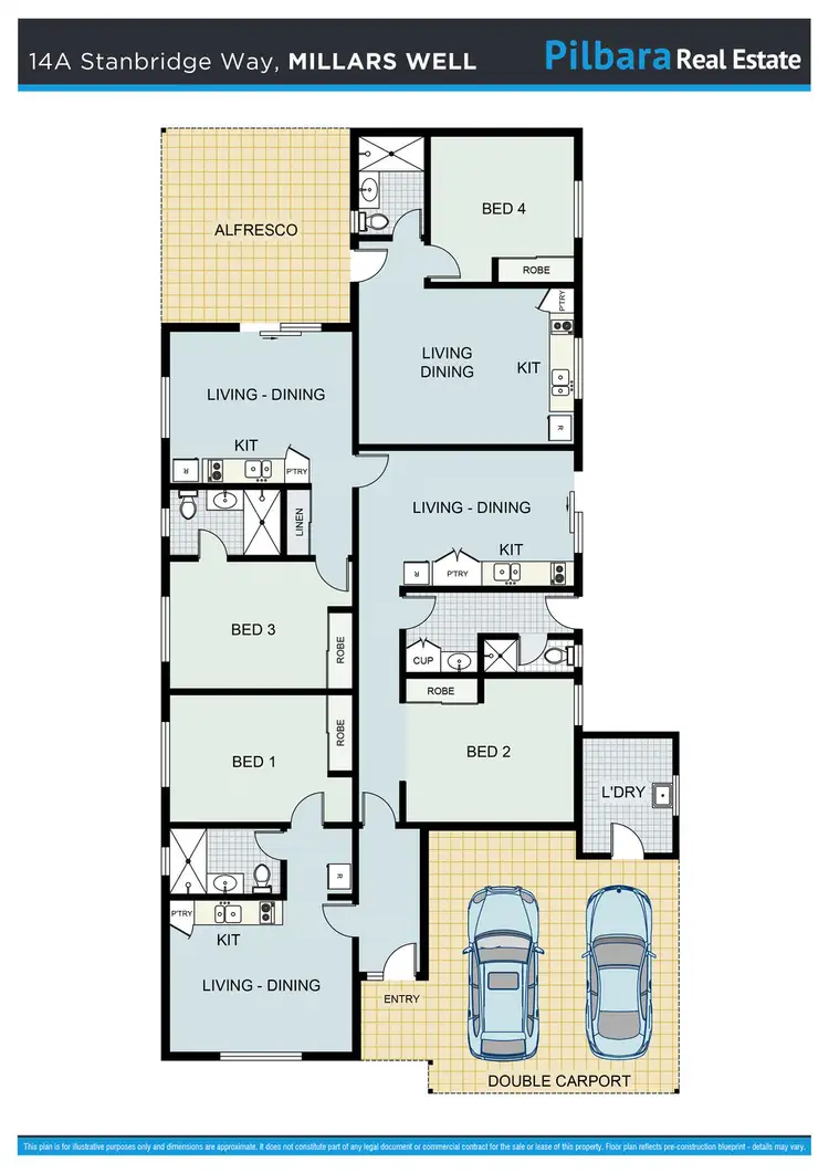 Floorplan of Homely house listing, 14A Stanbridge Way, Millars Well WA 6714