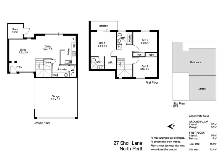 Floorplan of Homely townhouse listing, 27 Sholl Lane, North Perth WA 6006