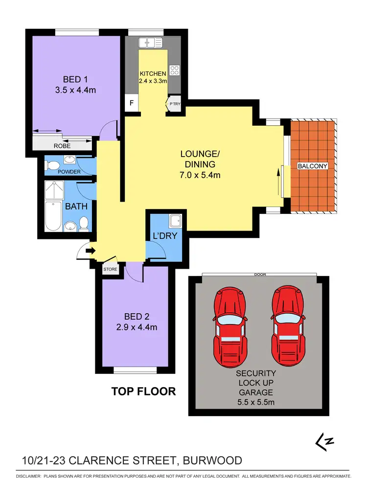 Floorplan of Homely apartment listing, 10/21-23 Clarence Street, Burwood NSW 2134