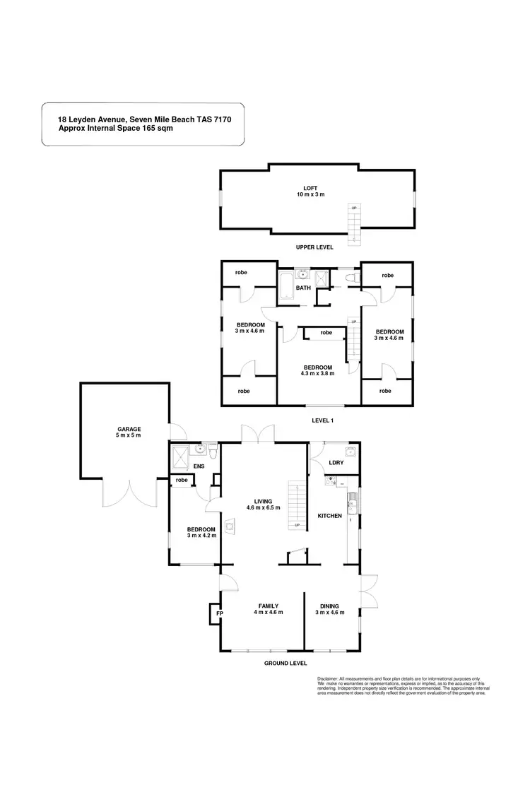 Floorplan of Homely house listing, 18 Leyden Avenue, Seven Mile Beach TAS 7170