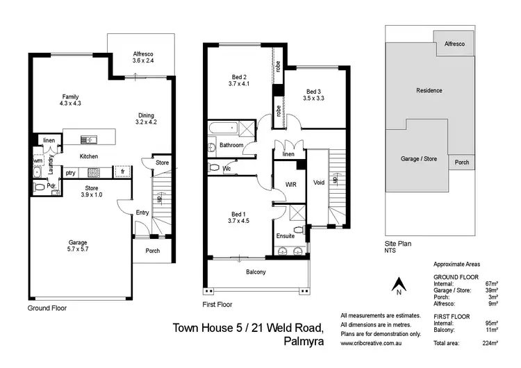 Floorplan of Homely townhouse listing, 17c Boyd Street, Palmyra WA 6157