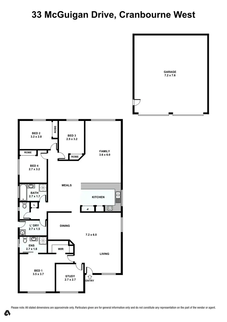 Floorplan of Homely house listing, 33 Mcguigan Drive, Cranbourne West VIC 3977