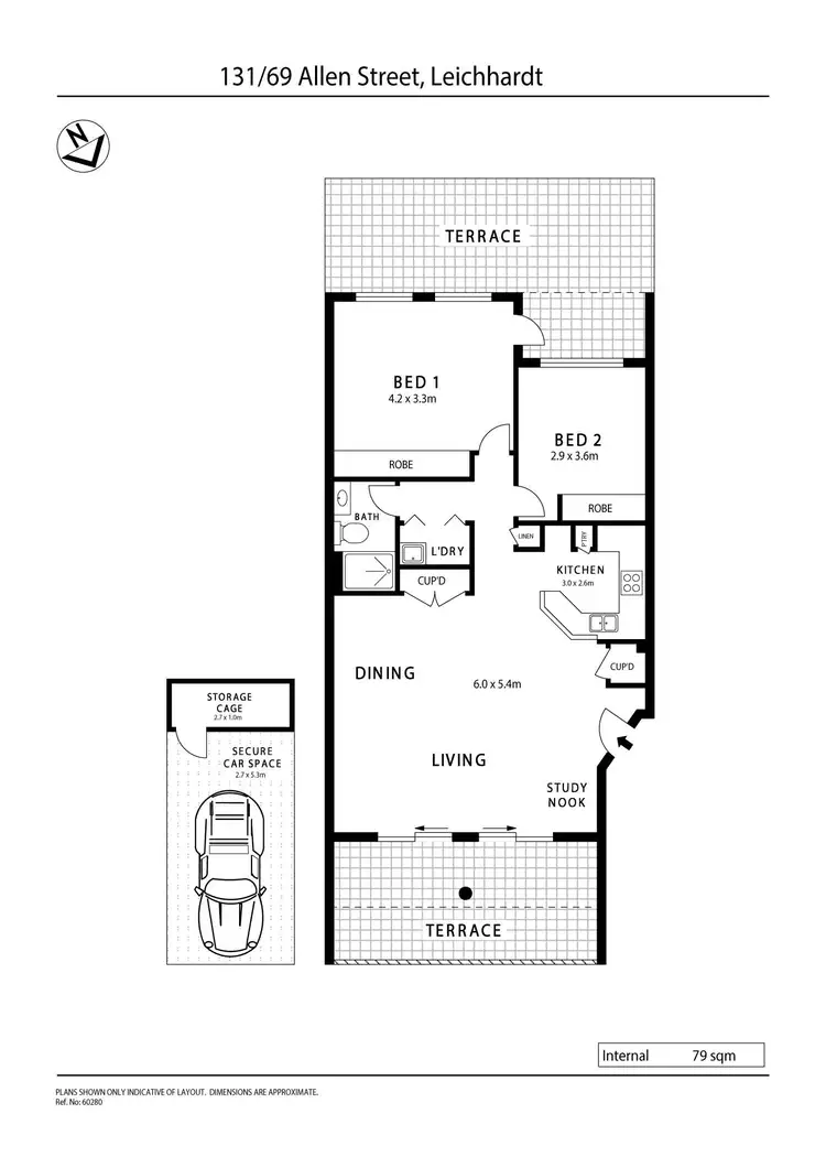 Floorplan of Homely apartment listing, 131/69 Allen Street, Leichhardt NSW 2040
