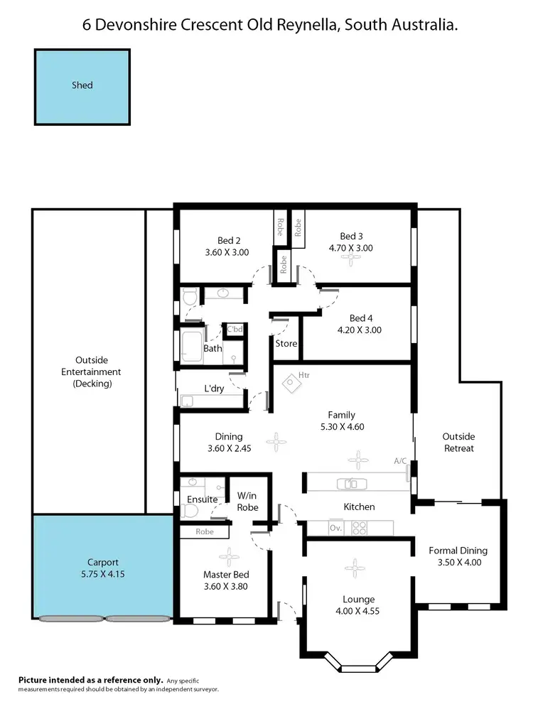 Floorplan of Homely house listing, 6 Devonshire Crescent, Old Reynella SA 5161