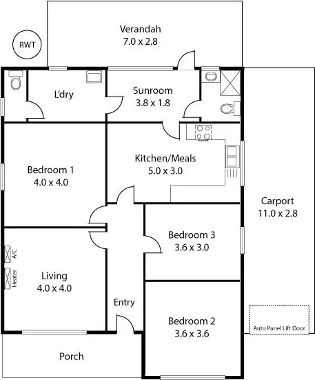 Floorplan of Homely house listing, 90 Edward St, Ottoway SA 5013