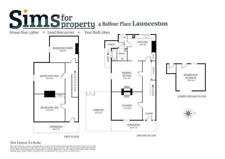 Floorplan of Homely house listing, 4 Balfour Place, Launceston TAS 7250