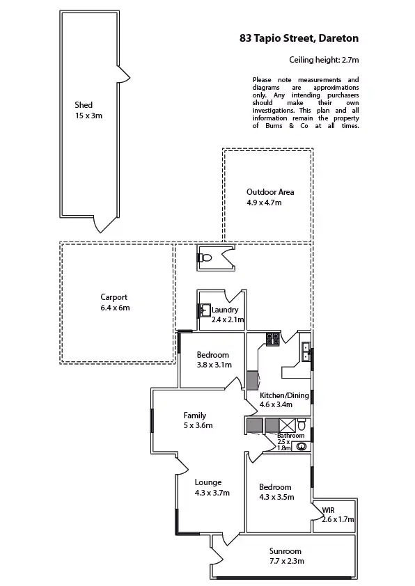 Floorplan of Homely house listing, 83 Tapio Street, Dareton NSW 2717