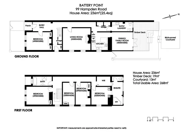 Floorplan of Homely house listing, 99 Hampden Road, Battery Point TAS 7004