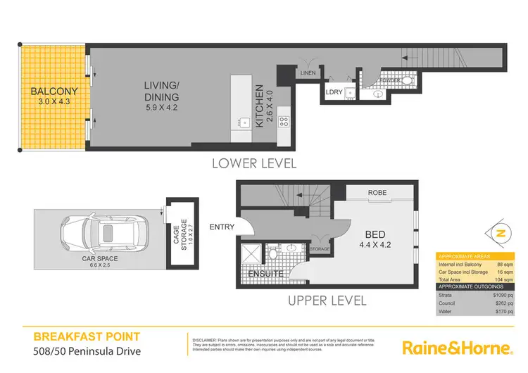 Floorplan of Homely apartment listing, 508/50 Peninsula Drive, Breakfast Point NSW 2137