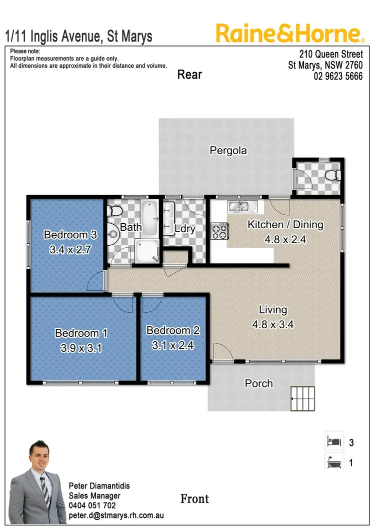 Floorplan of Homely house listing, 1/11 Inglis Avenue, St Marys NSW 2760