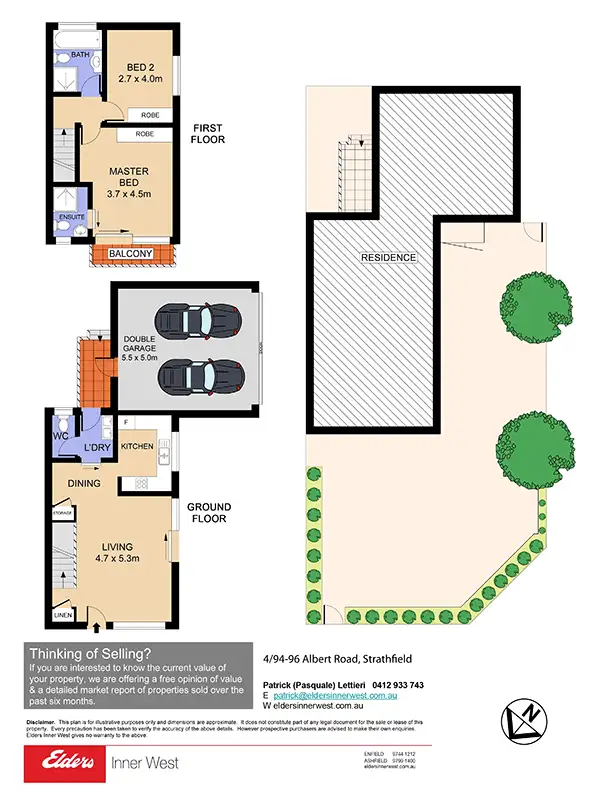 Floorplan of Homely townhouse listing, 4/94 Albert Road, Strathfield NSW 2135