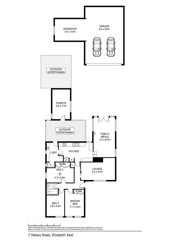Floorplan of Homely house listing, 7 Halsey Road, Elizabeth East SA 5112