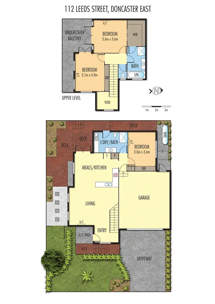 Floorplan of Homely townhouse listing, 112 Leeds St, Doncaster East VIC 3109