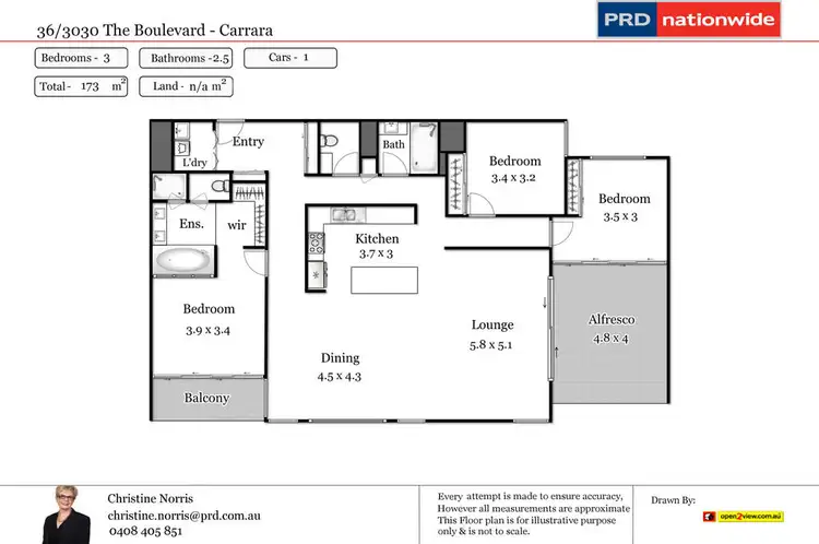 Floorplan of Homely house listing, 36/3030 The Boulevard, Carrara QLD 4211