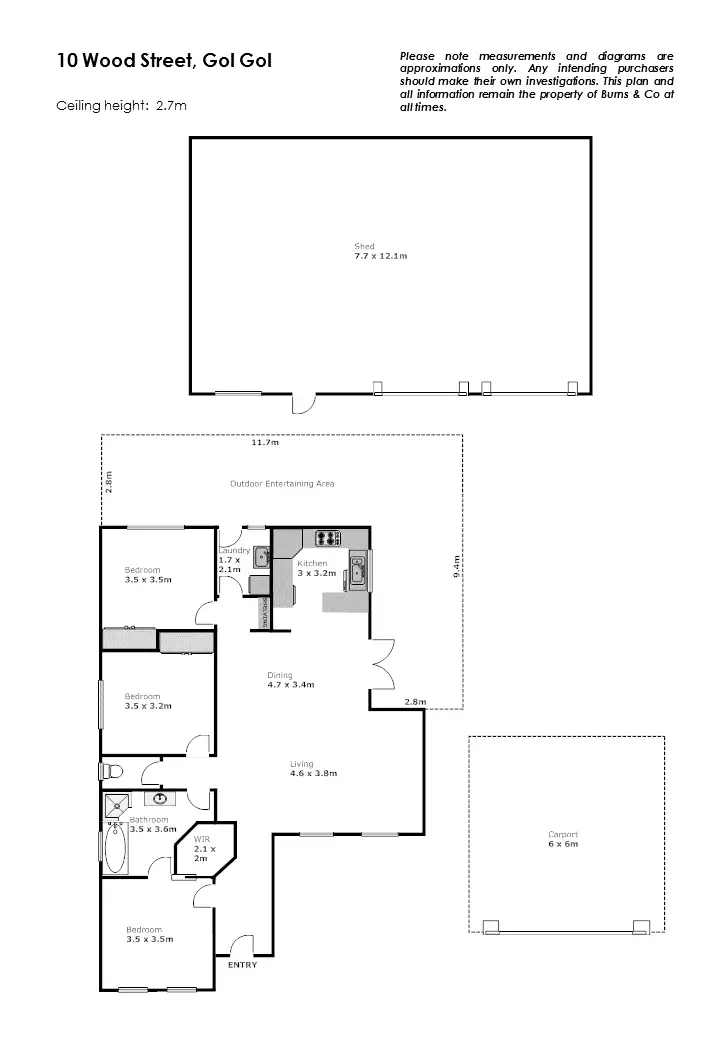 Floorplan of Homely house listing, 10 Wood Street, Gol Gol NSW 2738