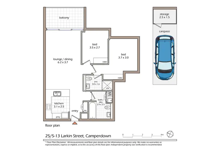Floorplan of Homely apartment listing, 25/5-13 Larkin Street, Camperdown NSW 2050