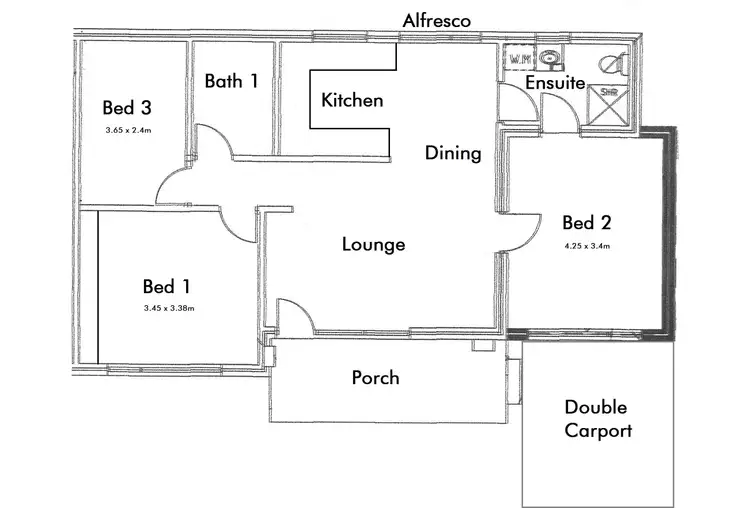 Floorplan of Homely semi-detached listing, 30A Leverburgh Street, Ardross WA 6153