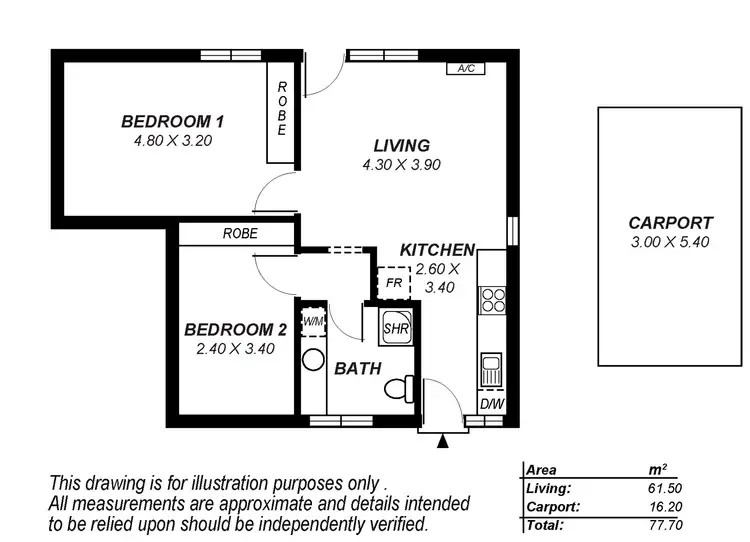 Floorplan of Homely unit listing, 1/14 Kapunda Terrace, Payneham SA 5070