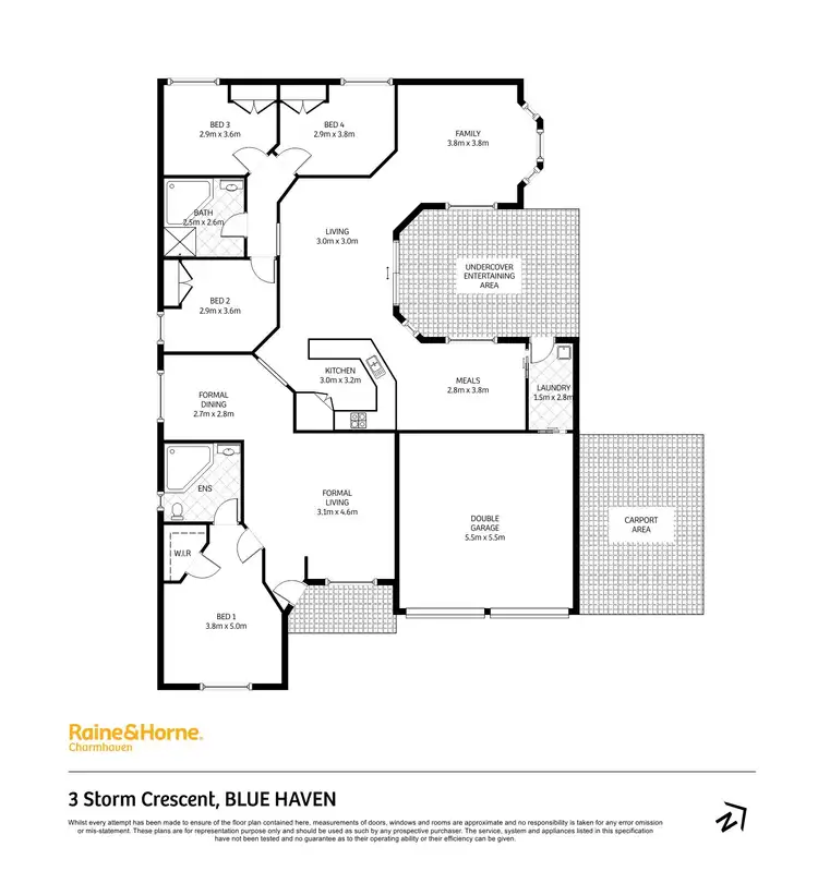 Floorplan of Homely house listing, 3 Storm Crescent, Blue Haven NSW 2262