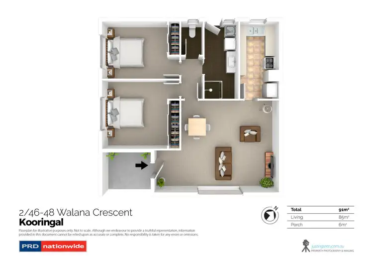 Floorplan of Homely unit listing, 2/46-48 Walana Crescent, Kooringal NSW 2650