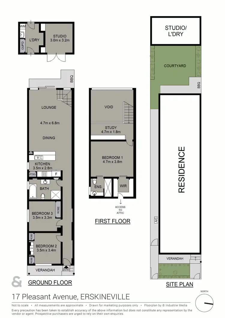 Floorplan of Homely house listing, 17 Pleasant Avenue, Erskineville NSW 2043
