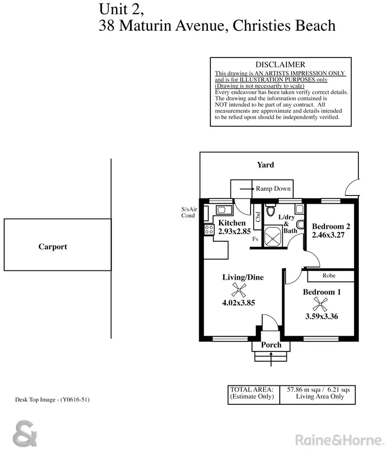 Floorplan of Homely unit listing, 2/38 Maturin Avenue, Christies Beach SA 5165