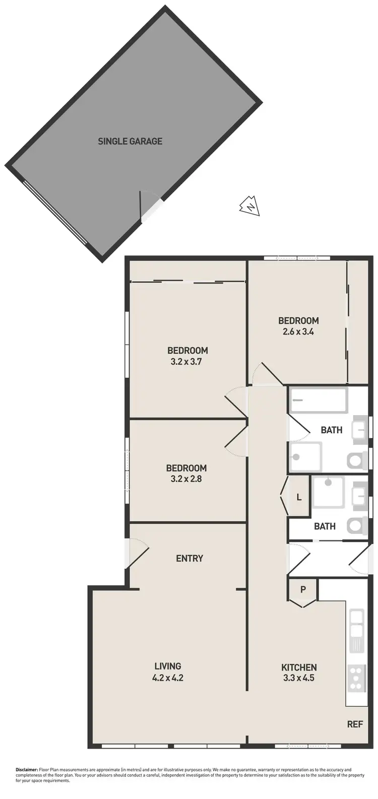 Floorplan of Homely house listing, 22 Bladin Street, Laverton VIC 3028