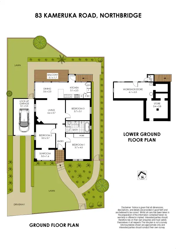 Floorplan of Homely house listing, 83 Kameruka Road, Northbridge NSW 2063