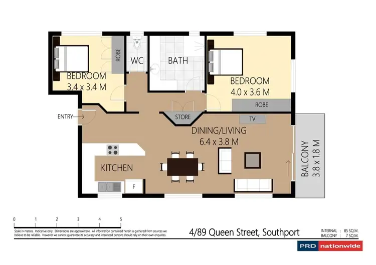Floorplan of Homely unit listing, 4/89 Queen Street, Southport QLD 4215