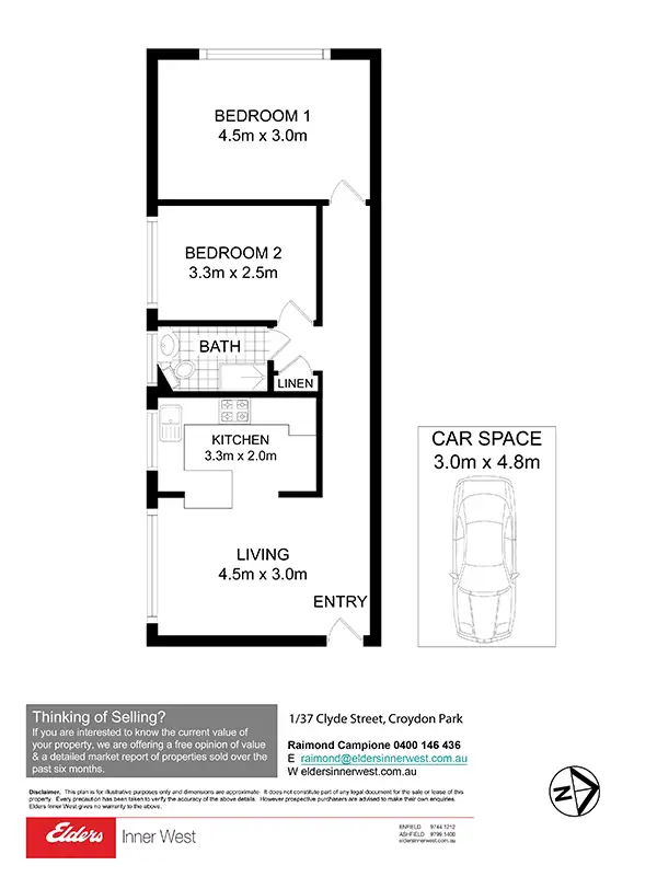 Floorplan of Homely unit listing, 1/37 Clyde Street, Croydon Park NSW 2133