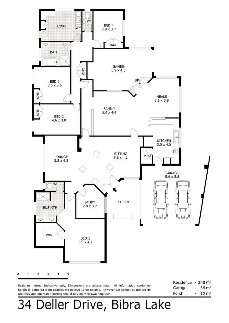 Floorplan of Homely house listing, 34 Deller Drive, Bibra Lake WA 6163