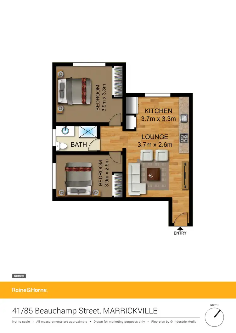 Floorplan of Homely unit listing, 41/85 Beauchamp St, Marrickville NSW 2204