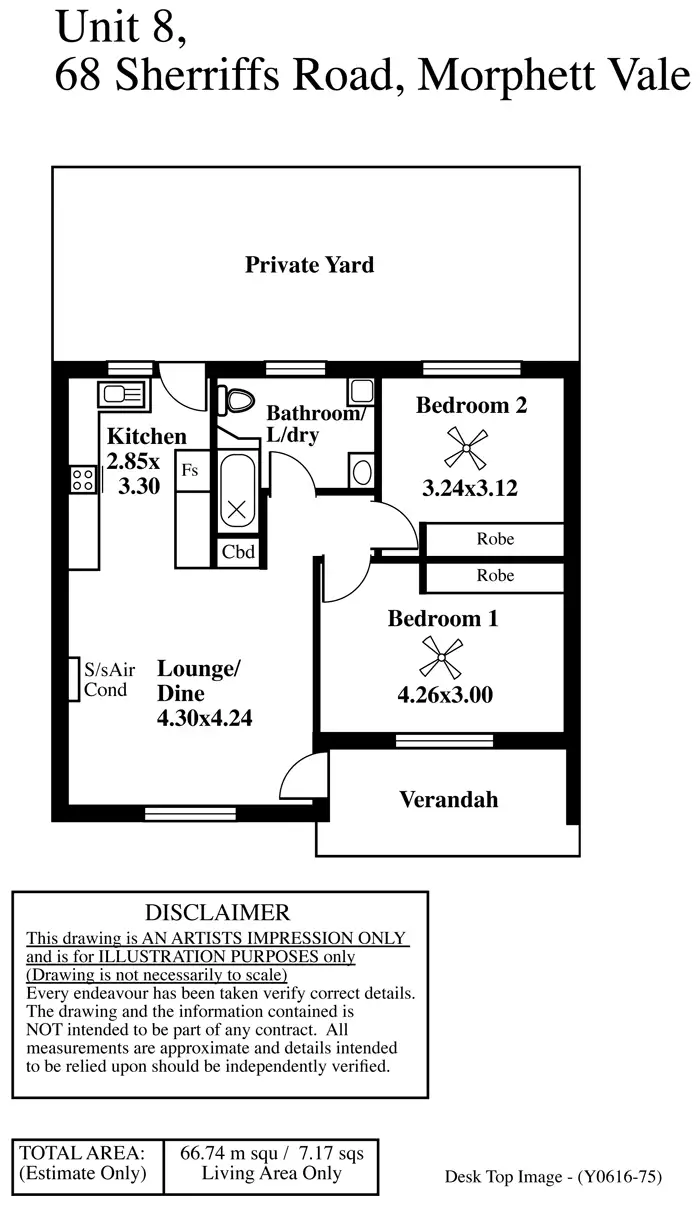 Floorplan of Homely unit listing, 8/68 Sherriffs Road, Morphett Vale SA 5162