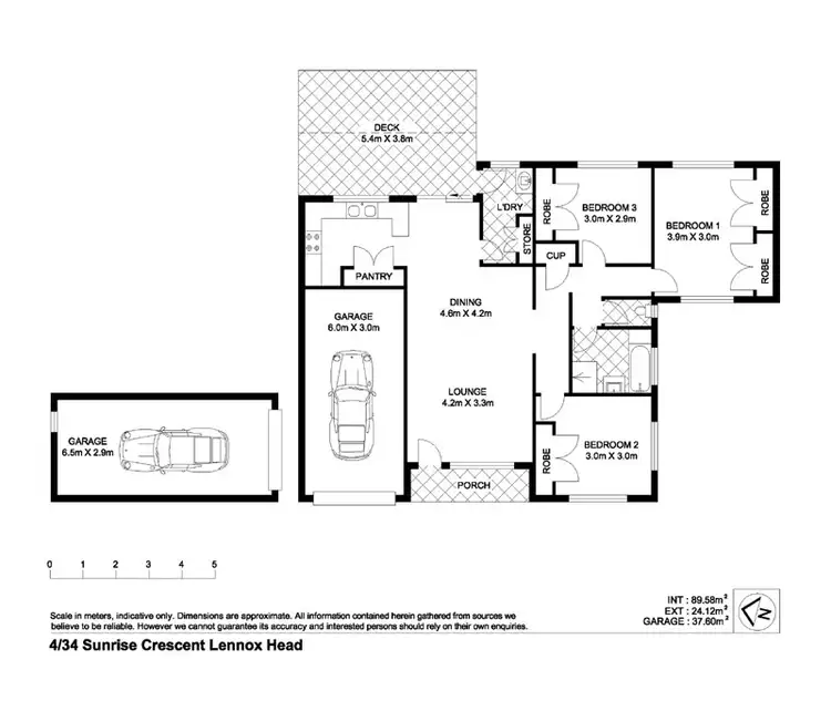 Floorplan of Homely unit listing, 4/34 Sunrise Crescent, Lennox Head NSW 2478