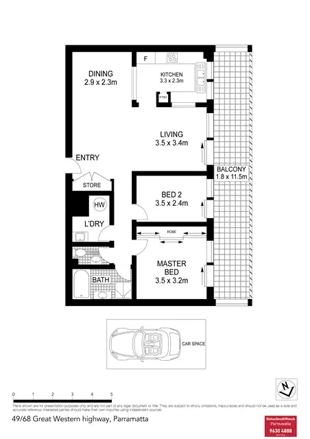 Floorplan of Homely unit listing, 49/68 Great Western Highway, Parramatta NSW 2150