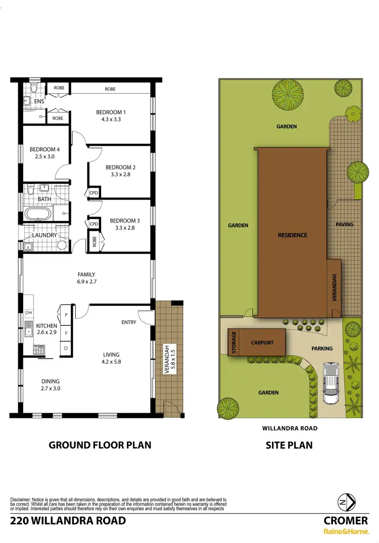 Floorplan of Homely house listing, 220 Willandra Road, Cromer NSW 2099