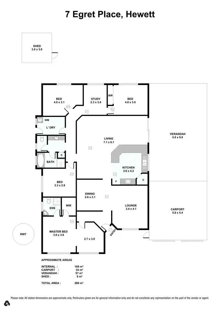 Floorplan of Homely house listing, 7 Egret Place, Hewett SA 5118