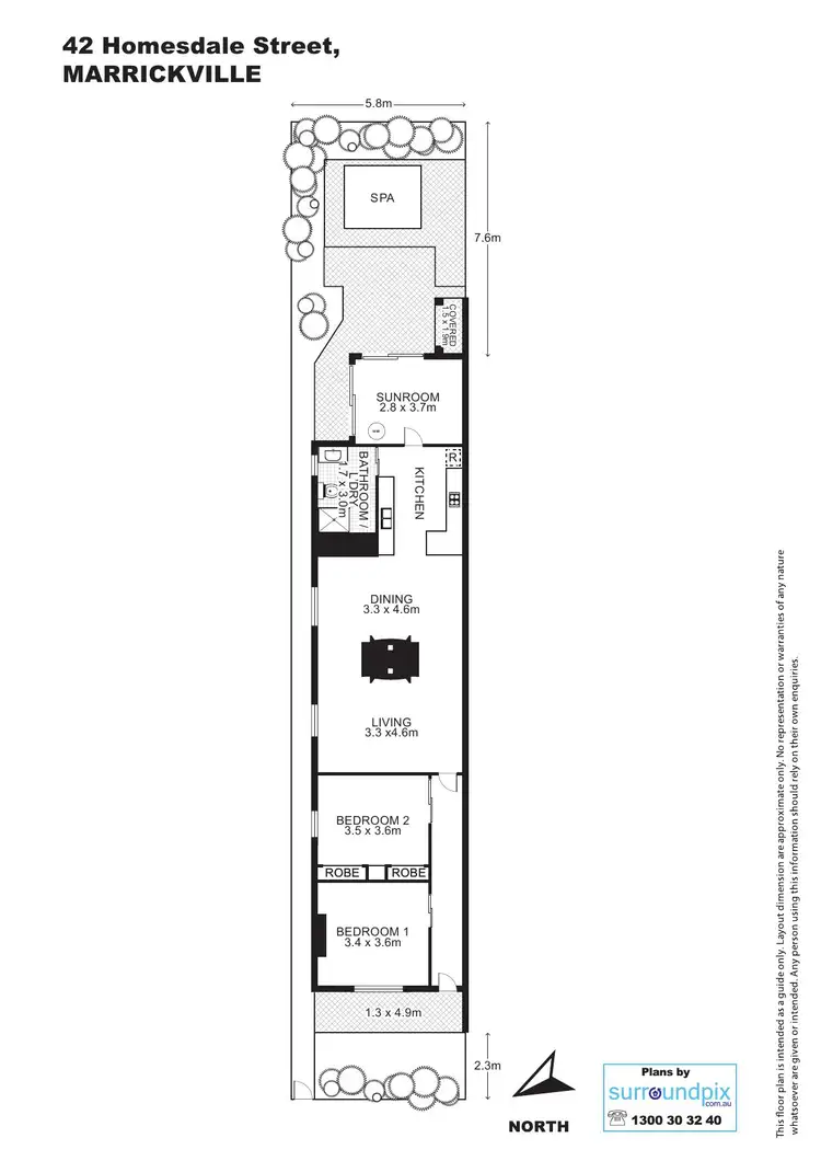 Floorplan of Homely house listing, 42 Holmesdale Street, Marrickville NSW 2204