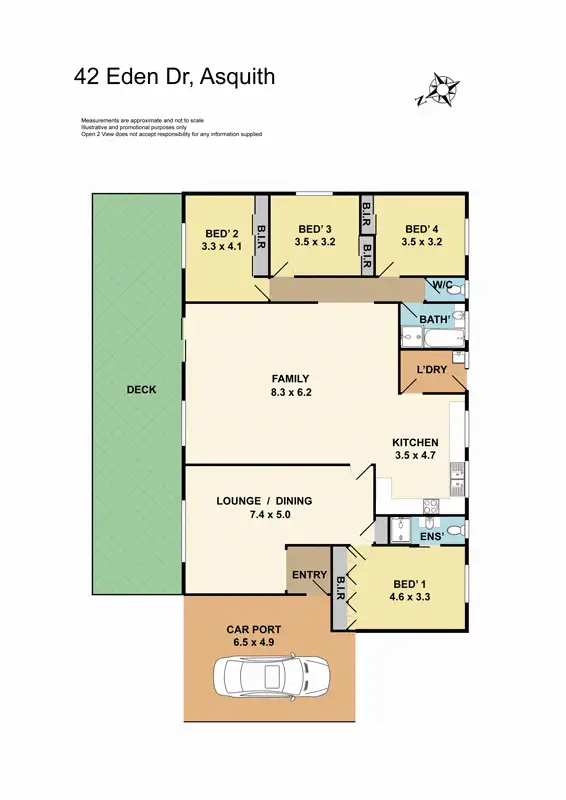 Floorplan of Homely house listing, 42 Eden Drive, Asquith NSW 2077