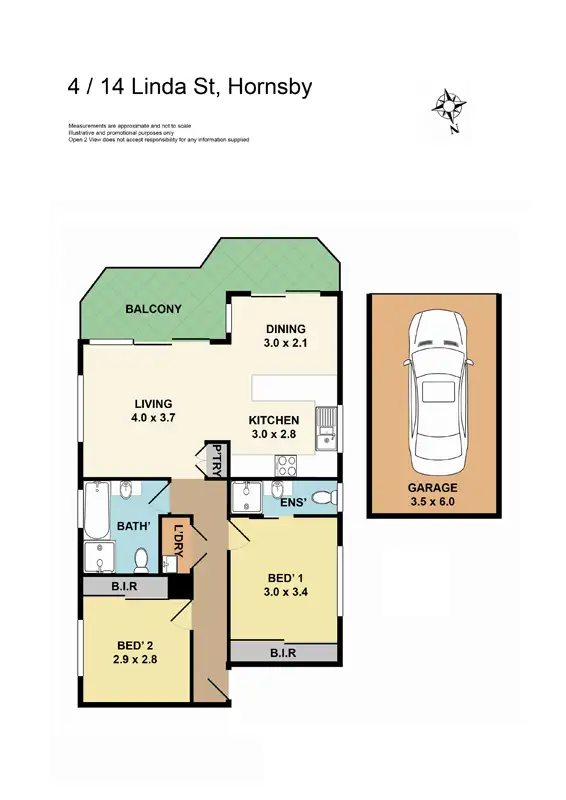 Floorplan of Homely unit listing, 4/14 Linda Street, Hornsby NSW 2077
