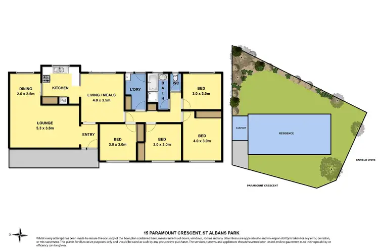 Floorplan of Homely house listing, 15 Paramount Crescent, St Albans Park VIC 3219