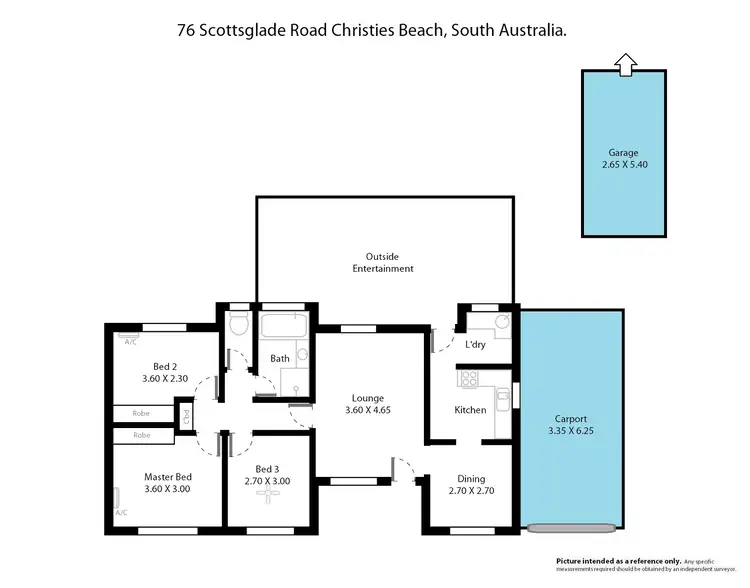 Floorplan of Homely house listing, 76 Scottsglade Road, Christie Downs SA 5164