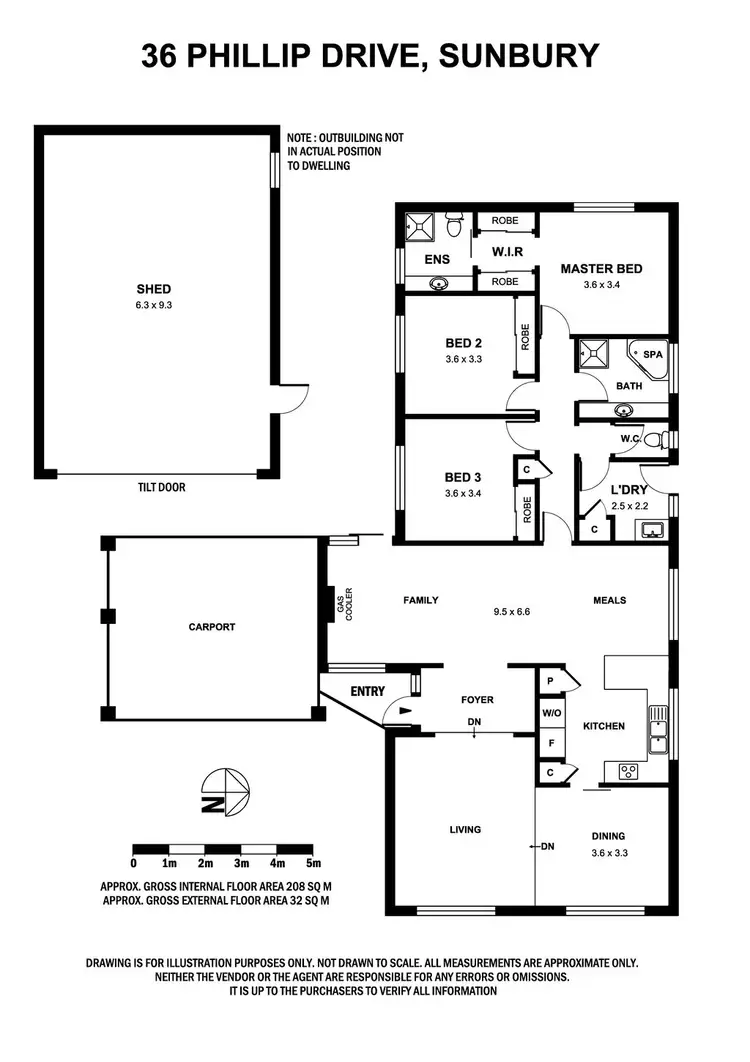 Floorplan of Homely house listing, 36 Phillip Drive, Sunbury VIC 3429