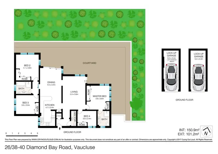 Floorplan of Homely apartment listing, 26/38-40 Diamond Bay Rd, Vaucluse NSW 2030