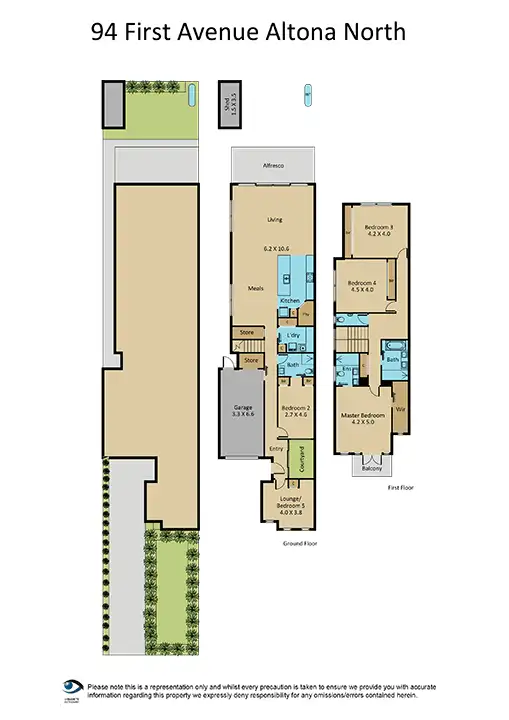 Floorplan of Homely townhouse listing, 94 First Avenue, Altona North VIC 3025