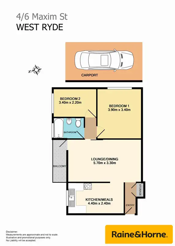 Floorplan of Homely unit listing, 4/6 Maxim Street, West Ryde NSW 2114