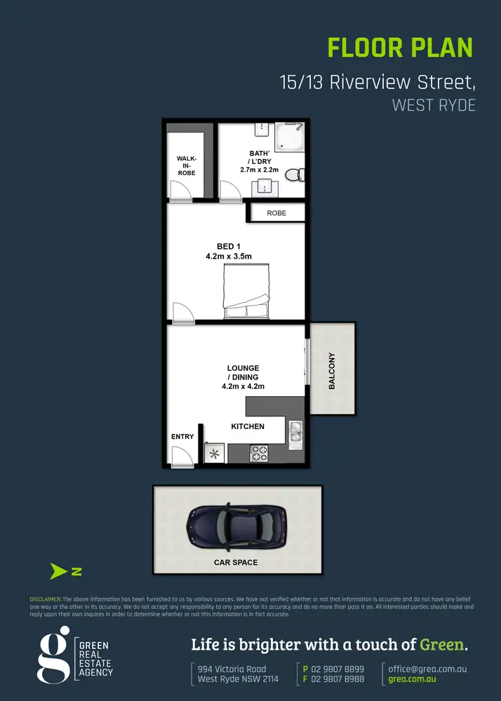 Floorplan of Homely unit listing, 15/13 Riverview Street, West Ryde NSW 2114