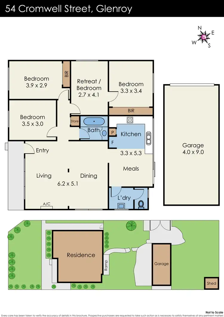 Floorplan of Homely house listing, 54 Cromwell Street, Glenroy VIC 3046